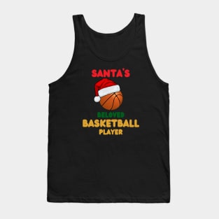 Santas Beloved Basketball Player Tank Top